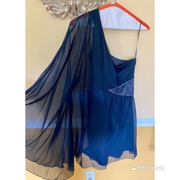 Free People Deep Sapphire one shoulder dress - Picture 11 of 12